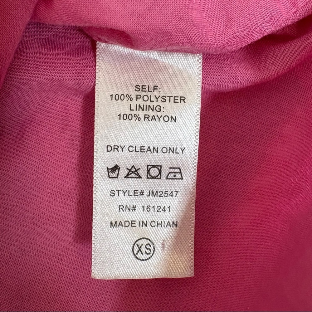 J. Marie Noelle Ruffle Sleeve Top Pink Novelty Print Size XS - Picture 6 of 7